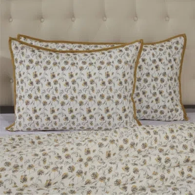 Vhc Brands 100% Cotton Pillow Sham In Brown;yellow;cream