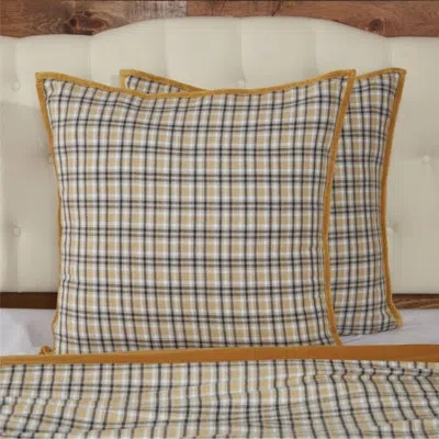 Vhc Brands 100% Cotton Pillow Sham In Brown;yellow;cream