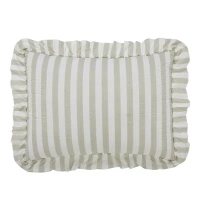 Vhc Brands 100% Cotton Pillow Sham In White;tan