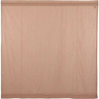 Vhc Brands 100% Cotton Striped Single Shower Curtain In Red;tan
