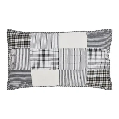 Vhc Brands 100% Cotton Ties Sham In Black;white