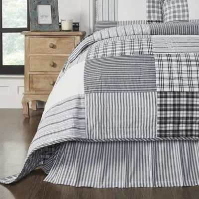 Vhc Brands 16” Bed Skirt In Black;white