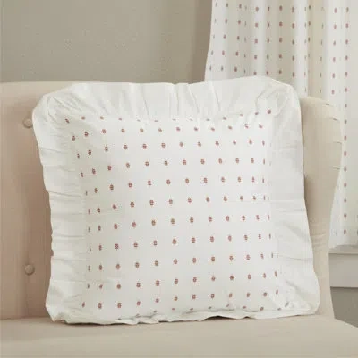 Vhc Brands Abigail Pillow Cover 18lx18w In White