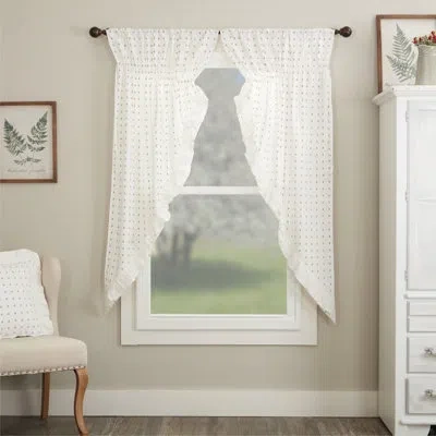Vhc Brands Abigail Ruffled Prairie Curtain Set Of 2