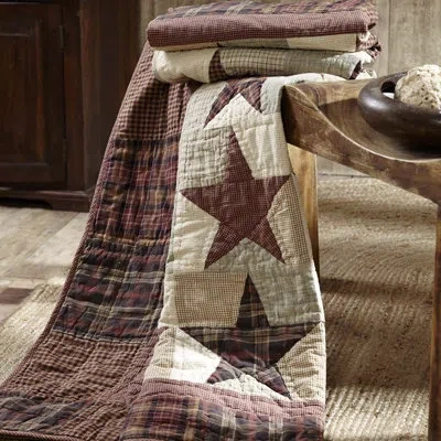 Vhc Brands Abilene Star 100% Cotton Throw In Brown;red;tan