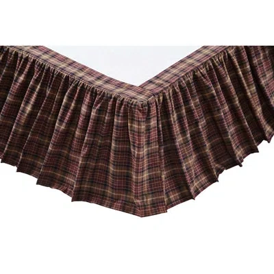 Vhc Brands Abilene Star 16" Bed Skirt In Brown;red;tan