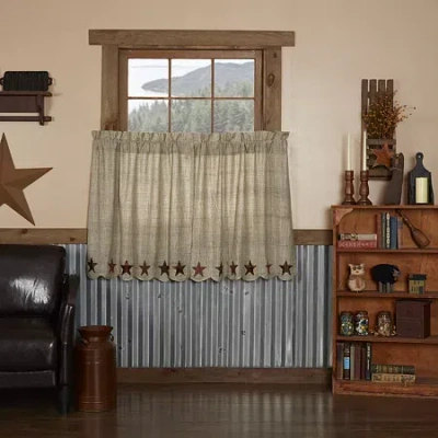Vhc Brands Abilene Star 2-pc. Rod Pocket Window Tier In Brown