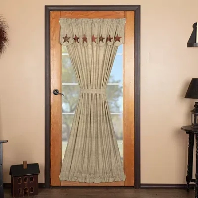 Vhc Brands Abilene Star Light-filtering Rod Pocket Single Door Panel Curtain In Neutral