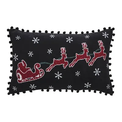 Vhc Brands Annie Buffalo Check 70% Cotton / 30% Cotton Polyester Blend Shell, Polyester Lining, Polyester Pillo In Black;white;red