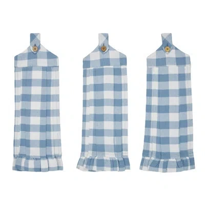 Vhc Brands Annie Buffalo Check Kitchen Towel In Blue,white
