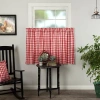Vhc Brands Annie Check 2-pc. Rod Pocket Window Tier In Red