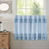 Vhc Brands Annie Check Ruffle 2-pc. Rod Pocket Window Tier In Blue