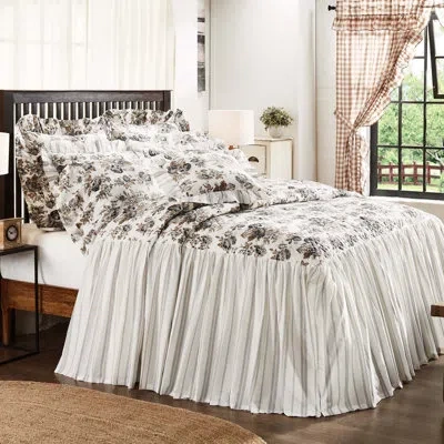 Vhc Brands Annie Floral Standard Cotton Reversible Coverlet In Portabella