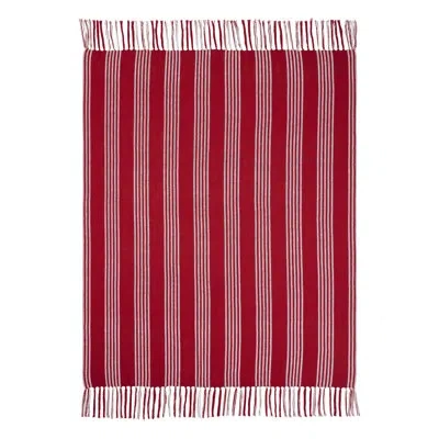 Vhc Brands Arendal Throw Blanket In White;red