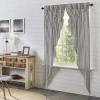 Vhc Brands Ashmont Ticking Prairie Rod Pocket Light-filtering Set Of 2 Curtain Panel In Gray