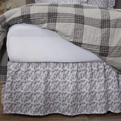 Vhc Brands Bed Skirt In White;gray;red