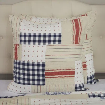 Vhc Brands Betsy Quilted Euro Sham In Blue