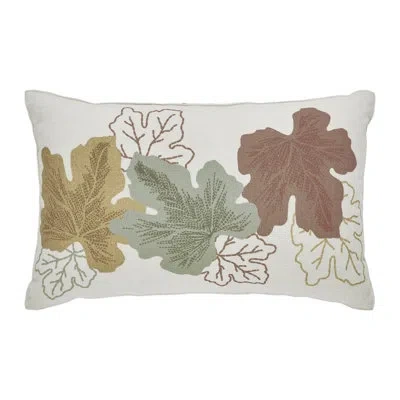 Vhc Brands Bountifall Polyester/polyester Lumbar Rectangular Pillow Cover & Insert In Yellow;orange;cream