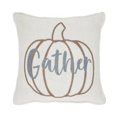 Vhc Brands Bountifall Recycled Pet Throw Square Pillow Cover & Insert In White