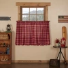 Vhc Brands Braxton 2-pc. Rod Pocket Window Tier In Red