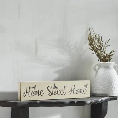 Vhc Brands Buzzy Bees Home Sweet Home Antique White Mdf Wall Sign 3x14x0.75