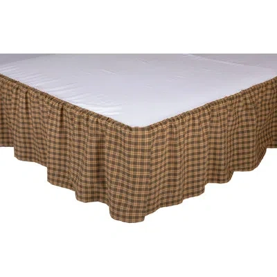Vhc Brands Cedar Ridge 16" Bed Skirt In Brown;green;tan