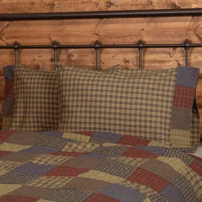 Vhc Brands Cedar Ridge Pillow Case In Brown;green;tan