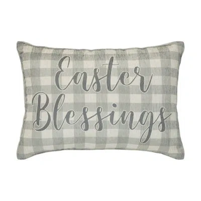 Vhc Brands Celebrate Grace Easter Blessings Pillow 9x13 In Gray;cream