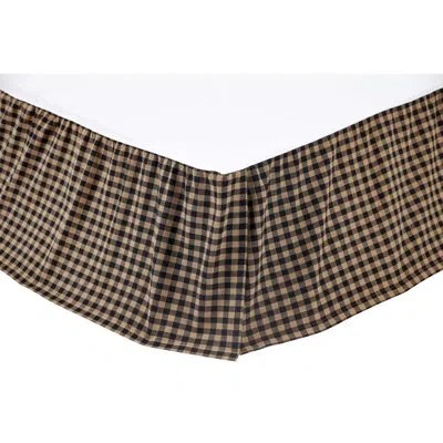 Vhc Brands Check 16" Bed Skirt In Black