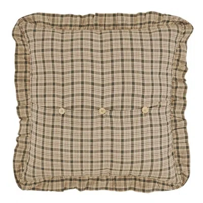 Vhc Brands Cider Mill 100% Cotton Buttons Sham In Barn Red;forest Green;khaki