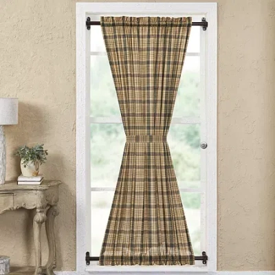 Vhc Brands Cider Mill Light-filtering Rod Pocket Single Door Panel Curtain In Sand