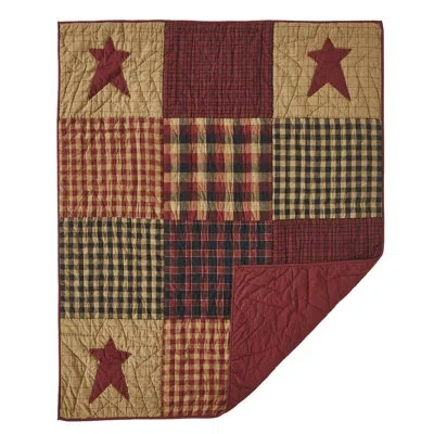 Vhc Brands Connell Handmade Throw Blanket In Black;red;tan
