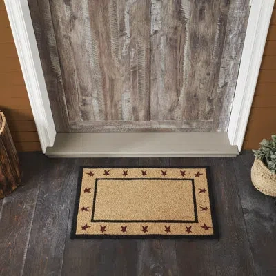 Vhc Brands Connell Outdoor Doormat In Black;red;tan