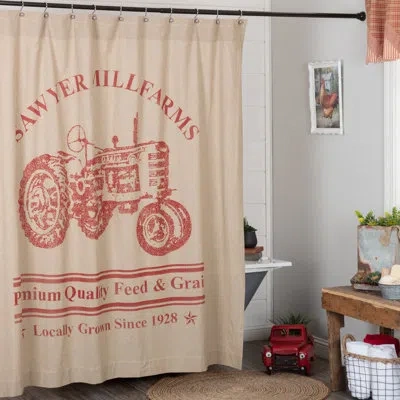 Vhc Brands Coopers 100% Cotton Single Shower Curtain