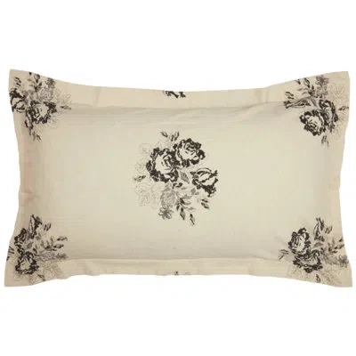 Vhc Brands Cotton Blend Pillow Sham In Black;gray;cream