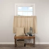 Vhc Brands Cotton Burlap 2-pc. Rod Pocket Window Tier In Brown