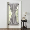 Vhc Brands Cotton Burlap Light-filtering Rod Pocket Single Door Panel Curtain In Gray