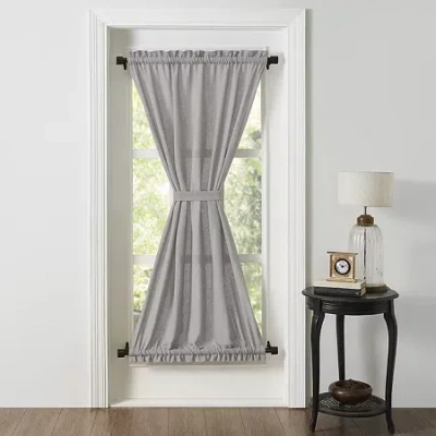 Vhc Brands Cotton Burlap Light-filtering Rod Pocket Single Door Panel Curtain In Gray