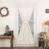Vhc Brands Cotton Burlap Light-filtering Rod Pocket Single Door Panel Curtain In White