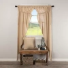 Vhc Brands Cotton Burlap Prairie Rod Pocket Light-filtering Set Of 2 Curtain Panel In Brown