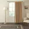 Vhc Brands Cotton Burlap Rod Pocket Blackout Single Curtain Panel In White