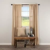 Vhc Brands Cotton Burlap Rod Pocket Light-filtering Set Of 2 Curtain Panel In Brown