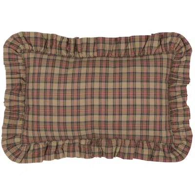 Vhc Brands Cotton Plaid Lumbar Pillow In Blue;red;tan