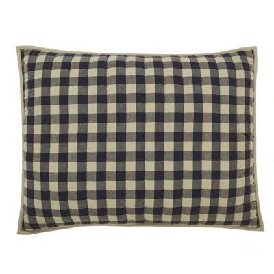 Vhc Brands Cotton Plaid Sham In Blue;tan