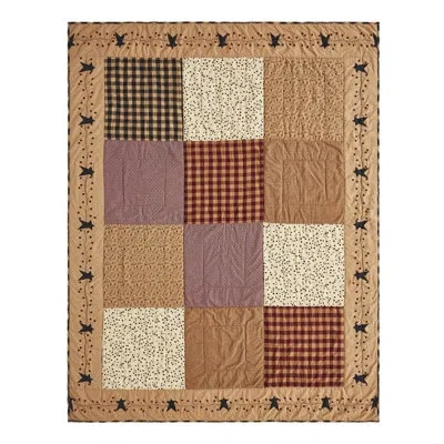 Vhc Brands Cotton Quilt In Black;red;tan