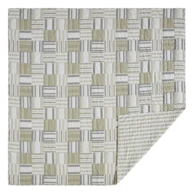 Vhc Brands Cotton Quilt In White;gray;tan