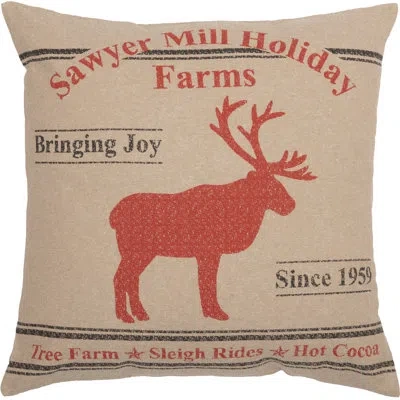 Vhc Brands Cotton Throw Pillow In Black;red;tan