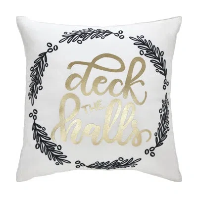 Vhc Brands Cotton Throw Square Pillow Cover & Insert In Black;white;gold