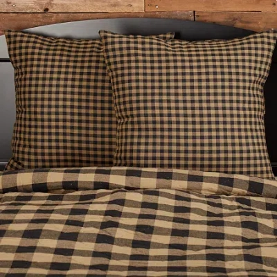 Vhc Brands Country Check Euro Sham In Black