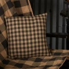 Vhc Brands Country Check Square Throw Pillow In Black